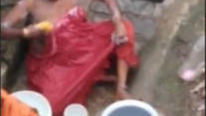 Grandma Outdoor Bathing