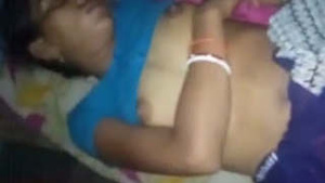 Husband catches bhabhi asleep in the night