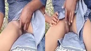 Amateur Indian girl with big boobs and pussy fingers her lovers cock