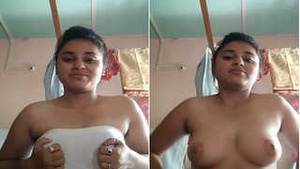 Amateur Indian College Student Teases with Her Big Breasts