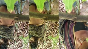 Desi Bhabhas big booty gets pounded by neighbor MMC in the open