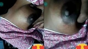 Desi Indian Girl Teases Her Lover with Her Busty Body on Video Call