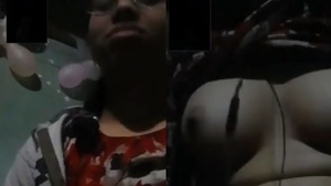 A Bangladeshi village girl flaunts her ample breasts in this video