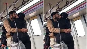 Exclusive Desi Couples Subway Kissing Session
