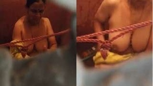 Exclusive Video of Mallu Bhabha Bathing from the Homeowner