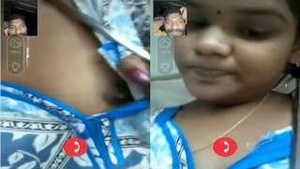 Indian Amateur Mallu Shows Off Her Busty Body on Video Call