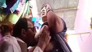 A mature woman indulges in naughty behavior with her boutique owner