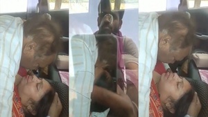 Mature couple gets naughty in the car