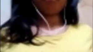 Sexy college girl showing breasts