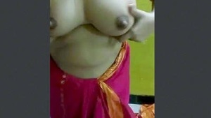 Desi Auntie Showing Breasts