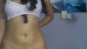 Shy and sweet girl shows off her body