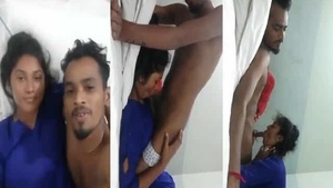BDSM couple enjoys passionate sex in MMS hotel room