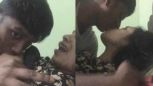 Desi couple kiss and suck each other off