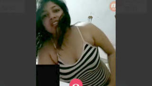 Beautiful Indian Girl Delights in Video Call Show