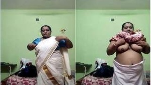 Auntie Desis Exclusive Clothes Changing Video for Husband