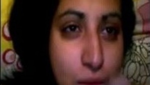 Intense Indian blowjob and cum drinking session with a stunning beauty