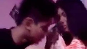 Teen girl gets intimate with her lover in their own home