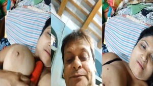 Bengali beauty Budi indulges in solo play with a pink toy