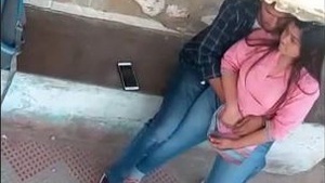 Outdoor pussy licking and fingering by lover