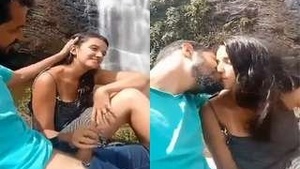 Desi couple enjoys outdoor kissing and handjob in exclusive video