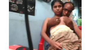 Beautiful Indian girl gets intimate with her uncle at home