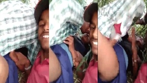 Young lovers engage in outdoor group sex in clear field