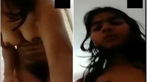 Exclusive Video Call with Desi Girl Showing Her Tits and Pussy