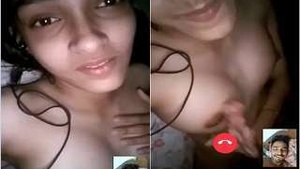 Desi girl flaunts her boobs in an exclusive video call