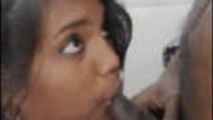 Naughty office girl gets a deep throat blowjob from her colleague