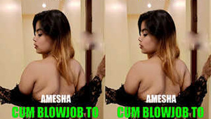 Ameshas Sensual Blowjob and Cumshot