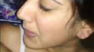 Beautiful wife gets a facial after being married for the first time