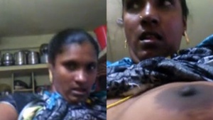 Housewife Telegu flaunts her ample breasts on VK in this steamy video