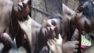 Tamil mature woman gives a sensual blowjob to her neighbor in exchange for money