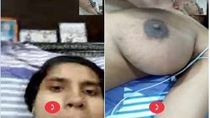 Desi Girls Big Tits and Wet Pussy Get Shown to Lover on Video Call