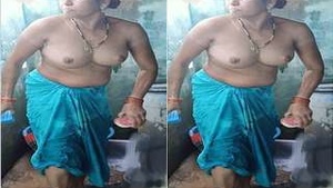Bhabhas Bath Time with Husband in a Village Record