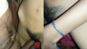 Desi hottie gets her feet pounded by lover