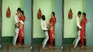 Desi bhabhi gets down and dirty with Devar in standing position