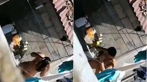 Exclusive Desi Girls Outdoor Bath Time