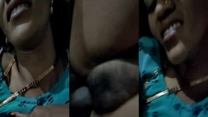 Adivasis perverted husband pounds his hairy pussy in this hot video