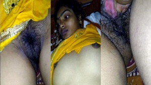 Indian girl with hairy pussy gets naughty in this steamy video