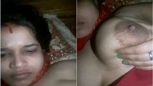 A Desi Bhabhi Gets Naughty as She Fingers Her Breasts and Tries to Pleasure Herself