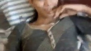 Desi Tia removing her new Grls Dress and saying aap jaisa ldki ko bahuth paisa milega idhar