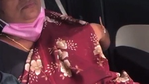 Inside the car desi Aunt Marged