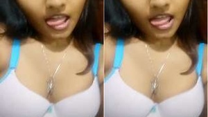 Desi girl strips down and shows off her big boobs in part 3