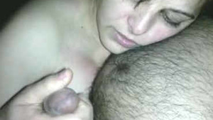 Arab aunt gives me a sensual blowjob in this steamy video