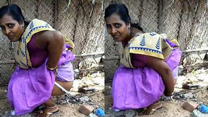 Desi aunty caught peeing in captivity