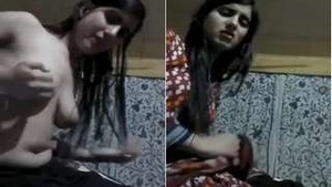 Cute Desi Girl Teases with Her Big Boobs on Video Call
