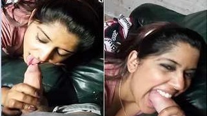 Exclusive NRI Girl Gives a Super Hot Blowjob to Her Lover