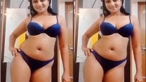 Desi model in a bikini gets naughty on camera