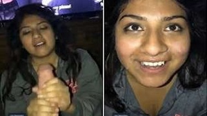 NRI Girl Gives a Sensual Blowjob and Gets Cum on Her Face